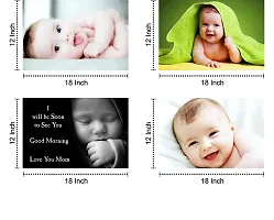 Craft Qila Self Adhesive Exclusive Cute Baby Posters Combo | Smiling Baby Poster | Poster for Pregnant Women | HD Baby Wall Poster for Room Decor CQ16(Size : 45 cm x 30 cm) Pack of 4-thumb1