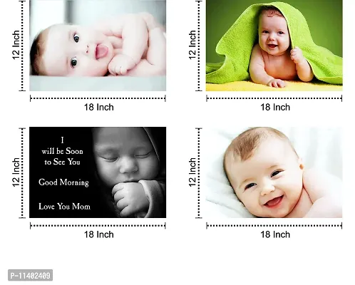 Craft Qila Self Adhesive Exclusive Cute Baby Posters Combo | Smiling Baby Poster | Poster for Pregnant Women | HD Baby Wall Poster for Room Decor CQ16(Size : 45 cm x 30 cm) Pack of 4-thumb2