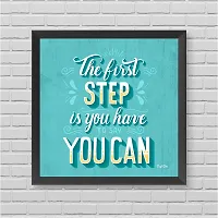 Craft Qila First Step Motivational Quotes Framed Wall Poster for OFFICE & STUDENT Study Room Decoration, Size - 8 x 8 Inches-thumb1