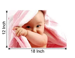 Craft Qila Paper Hide Smiling Baby Poster Multicolor SIZE : 12 X 18 Inch-thumb1