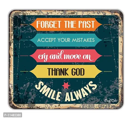 Craft Qila Forget The Past Motivational Mouse Pad for Laptop Computer (8.5 x 7.5 Inches)