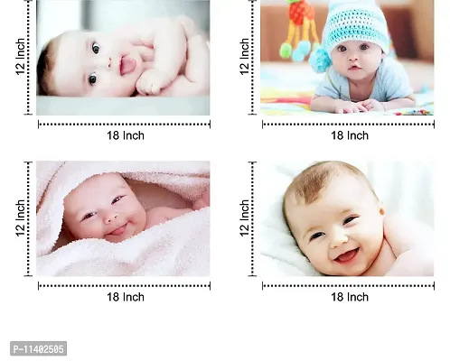 Craft Qila Self Adhesive Exclusive Cute Baby Posters Combo | Smiling Baby Poster | Poster for Pregnant Women | HD Baby Wall Poster for Room Decor CQ12(Size : 45 cm x 30 cm) Pack of 4-thumb2