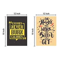 Craft Qila Gym Inspirational Motivational Self Adhesive Posters for Room Motivational - Posters for Room Decoration - Poster for Office Multicolor (45 cm x 30 cm x 2 cm) Pack of 6-thumb1