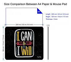 Craft Qila I Can & I Will Motivational Mouse Pad for Laptop Computer (8.5 x 7.5 Inches)-thumb1