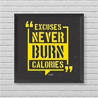 Craft Qila Excuses Never Motivational Quotes Framed Wall Poster for OFFICE & STUDENT Study Room Decoration, Size - 8 x 8 Inches-thumb1