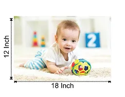 Craft Qila Paper Playing Ball Smiling Baby Poster Multicolor SIZE : 12 X 18 Inch-thumb1