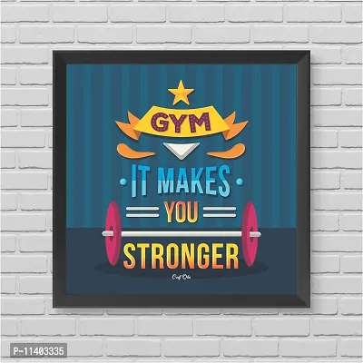 Craft Qila Gym Motivational Quotes Framed Wall Poster for OFFICE & STUDENT Study Room Decoration, Size - 8 x 8 Inches-thumb2