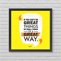 Craft Qila Great Things Motivational Quotes Framed Wall Poster for OFFICE & STUDENT Study Room Decoration, Size - 8 x 8 Inches-thumb1