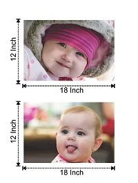 Craft Qila Paper Cutes Girls Smiling Baby Poster Multicolor (SIZE: 12 X 18 Inch)-thumb1