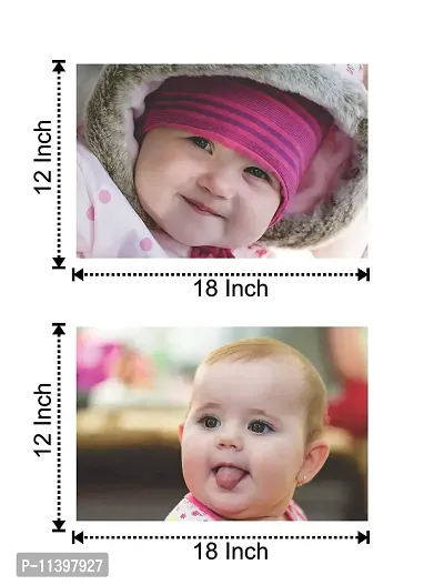 Craft Qila Paper Cutes Girls Smiling Baby Poster Multicolor (SIZE: 12 X 18 Inch)-thumb2