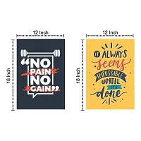 Craft Qila Gym Inspirational Motivational Self Adhesive Posters for Room Motivational - Posters for Room Decoration - Poster for Office Multicolor (45 cm x 30 cm x 2 cm) Pack of 6-thumb2