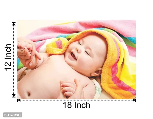 Craft Qila Paper Laugh Smiling Baby Poster Multicolor SIZE : 12 X 18 Inch-thumb2