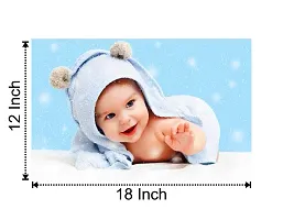 Craft Qila Paper Snow Towel Smiling Baby Poster Multicolor SIZE : 12 X 18 Inch-thumb1