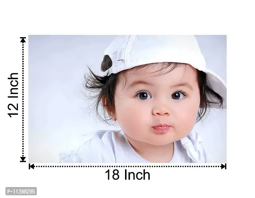 Giant Innovative Craft Qila Paper Cute Cap Smiling Baby Poster (Multicolor, 12 X 18 Inch)-thumb2