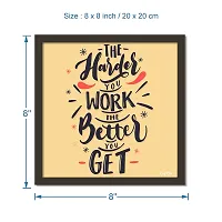 Craft Qila Harder Motivational Quotes Framed Wall Poster for OFFICE & STUDENT Study Room Decoration, Size - 8 x 8 Inches-thumb2