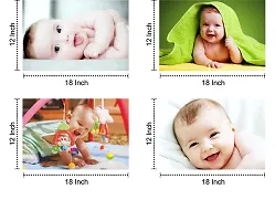 Craft Qila Self Adhesive Exclusive Cute Baby Posters Combo | Smiling Baby Poster | Poster for Pregnant Women | HD Baby Wall Poster for Room Decor CQ17(Size : 45 cm x 30 cm) Pack of 4-thumb1