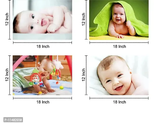 Craft Qila Self Adhesive Exclusive Cute Baby Posters Combo | Smiling Baby Poster | Poster for Pregnant Women | HD Baby Wall Poster for Room Decor CQ17(Size : 45 cm x 30 cm) Pack of 4-thumb2