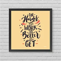 Craft Qila Harder Motivational Quotes Framed Wall Poster for OFFICE & STUDENT Study Room Decoration, Size - 8 x 8 Inches-thumb1