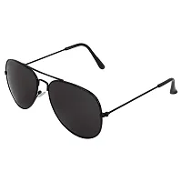 Giant Innovative - Stylish Cool and Trendy Sunglasses for men, women (Aviator - Black Lens/Black Frame)-thumb2