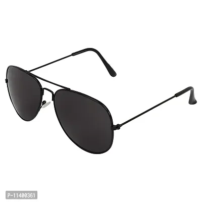 Giant Innovative - Stylish Cool and Trendy Sunglasses for men, women (Aviator - Black Lens/Black Frame)-thumb3