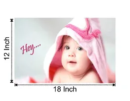 Craft Qila Paper Hey Smiling Baby Poster Multicolor SIZE : 12 X 18 Inch-thumb1