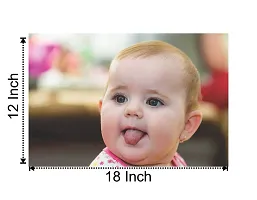 Craft Qila Paper Tongue Girl Smiling Baby Poster Multicolor SIZE : 12 X 18 Inch-thumb1