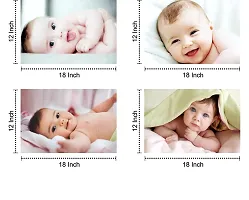 Craft Qila Self Adhesive Exclusive Cute Baby Posters Combo | Smiling Baby Poster | Poster for Pregnant Women | HD Baby Wall Poster for Room Decor CQ09(Size : 45 cm x 30 cm) Pack of 4-thumb1