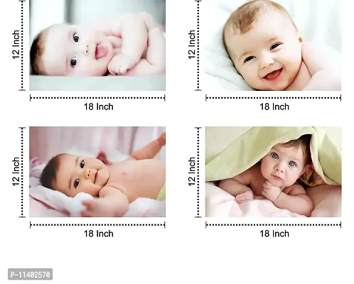 Craft Qila Self Adhesive Exclusive Cute Baby Posters Combo | Smiling Baby Poster | Poster for Pregnant Women | HD Baby Wall Poster for Room Decor CQ09(Size : 45 cm x 30 cm) Pack of 4-thumb2