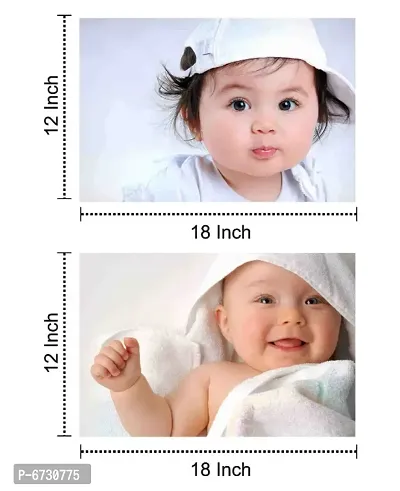 Self Adhesive Exclusive Cute Baby Posters Combo | Smiling Baby Poster | Poster for Pregnant Women | HD Baby Wall Poster for Room Decor CQ01 (Size : 45 cm x 30 cm) Pack of 6-thumb2