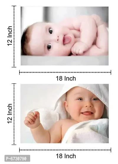 Self Adhesive Exclusive Cute Baby Posters Combo | Smiling Baby Poster | Poster for Pregnant Women | HD Baby Wall Poster for Room Decor CQ02 (Size : 45 cm x 30 cm) Pack of 6-thumb3