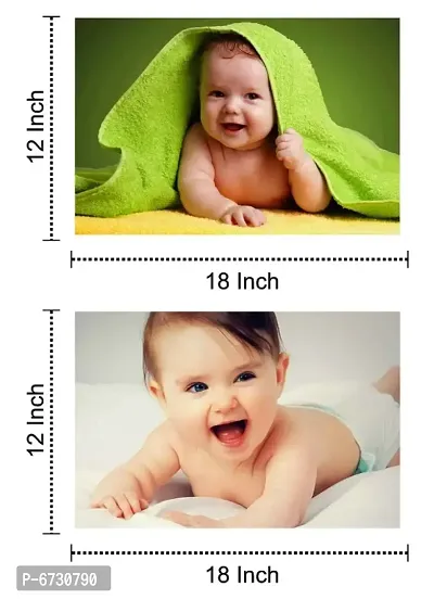 Self Adhesive Exclusive Cute Baby Posters Combo | Smiling Baby Poster | Poster for Pregnant Women | HD Baby Wall Poster for Room Decor CQ02 (Size : 45 cm x 30 cm) Pack of 6-thumb4