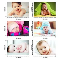 Self Adhesive Exclusive Cute Baby Posters Combo | Smiling Baby Poster | Poster for Pregnant Women | HD Baby Wall Poster for Room Decor CQ03 (Size : 45 cm x 30 cm) Pack of 6-thumb1