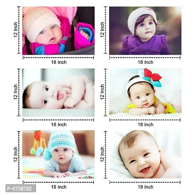 Self Adhesive Exclusive Cute Baby Posters Combo | Smiling Baby Poster | Poster for Pregnant Women | HD Baby Wall Poster for Room Decor CQ04 (Size : 45 cm x 30 cm) Pack of 6-thumb2