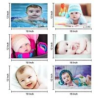 Self Adhesive Exclusive Cute Baby Posters Combo | Smiling Baby Poster | Poster for Pregnant Women | HD Baby Wall Poster for Room Decor CQ07 (Size : 45 cm x 30 cm) Pack of 6-thumb1