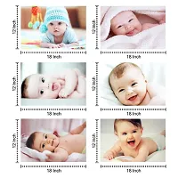 Self Adhesive Exclusive Cute Baby Posters Combo | Smiling Baby Poster | Poster for Pregnant Women | HD Baby Wall Poster for Room Decor CQ08 (Size : 45 cm x 30 cm) Pack of 6-thumb1