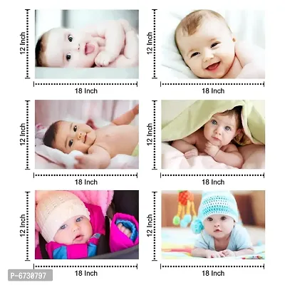 Self Adhesive Exclusive Cute Baby Posters Combo | Smiling Baby Poster | Poster for Pregnant Women | HD Baby Wall Poster for Room Decor CQ09 (Size : 45 cm x 30 cm) Pack of 6-thumb2