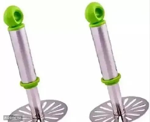 Classic Combo Pavbhaji Or Potato Masher Steel Masher Pack Of 2-thumb0