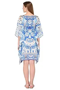 Trendif Women's Faux Georgette Blue Digital Print Kaftan (3325)-thumb3