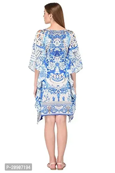 Trendif Women's Faux Georgette Blue Digital Print Kaftan (3325)-thumb4