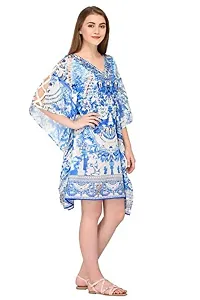 Trendif Women's Faux Georgette Blue Digital Print Kaftan (3325)-thumb2