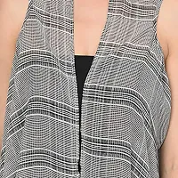 Trendif Women's Grey Faux Georgette Printed Shrug (3452)-thumb4