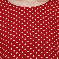 DECHEN Women's Polka Print Full Sleeves Round Neck Top-thumb4