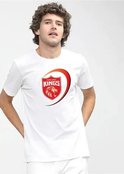 Stylish Polyester IPL Printed Round Neck T-Shirt For Men