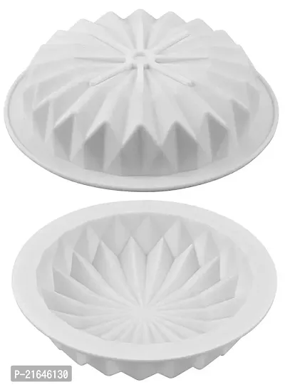Amos Silicone 3D Round Origami Geometric Shape Cake Silicone Mould-thumb0