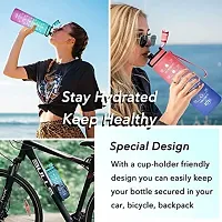 Water Bottle, Leakproof Durable Water Bottle, Motivational Water Bottle For Gym - 1 Litre Sipper Water Bottle (Multi Colour)-thumb1