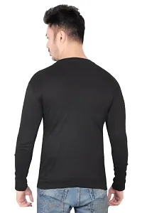 T Shirt for Men Full Sleeve (Medium, Black)-thumb2