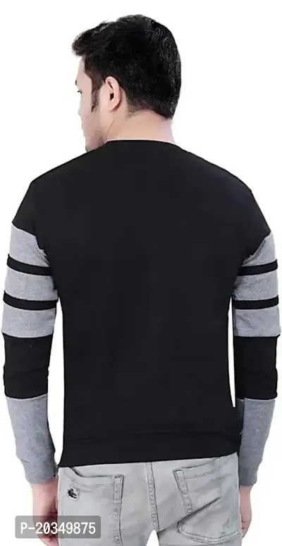 T Shirt Casual Look (Large, Black)-thumb2