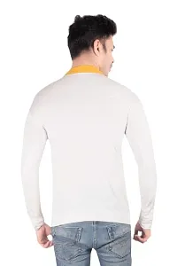 T Shirt Full Sleeve Casual (Medium, White)-thumb1