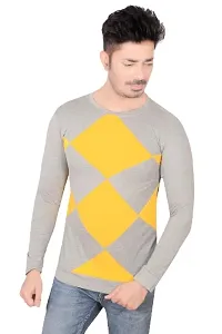 T Shirt for Men Full Sleeve (Medium, Grey)-thumb2