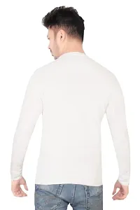 T Shirt Full Sleeve (Medium, White)-thumb1